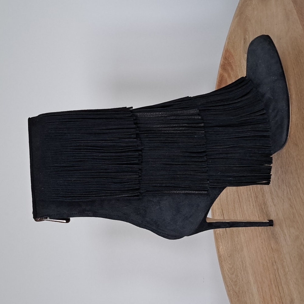 Paul Andrew Taos Suede Fringe Ankle Boots - Made in Italy